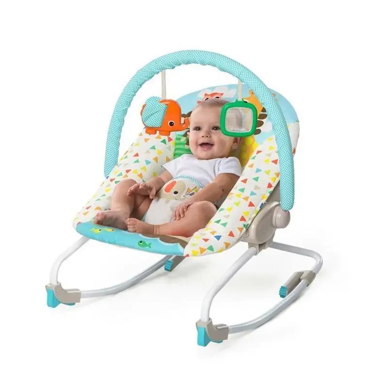 Balansoar, Bright Starts, Seaside Sunshine, Spatar reglabil in 3 pozitii, Bara de jucarii detasabila, Multicolor