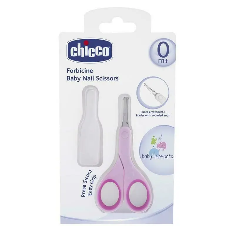 Forfecuta, Chicco, Cu protectie, 0 luni+, Roz