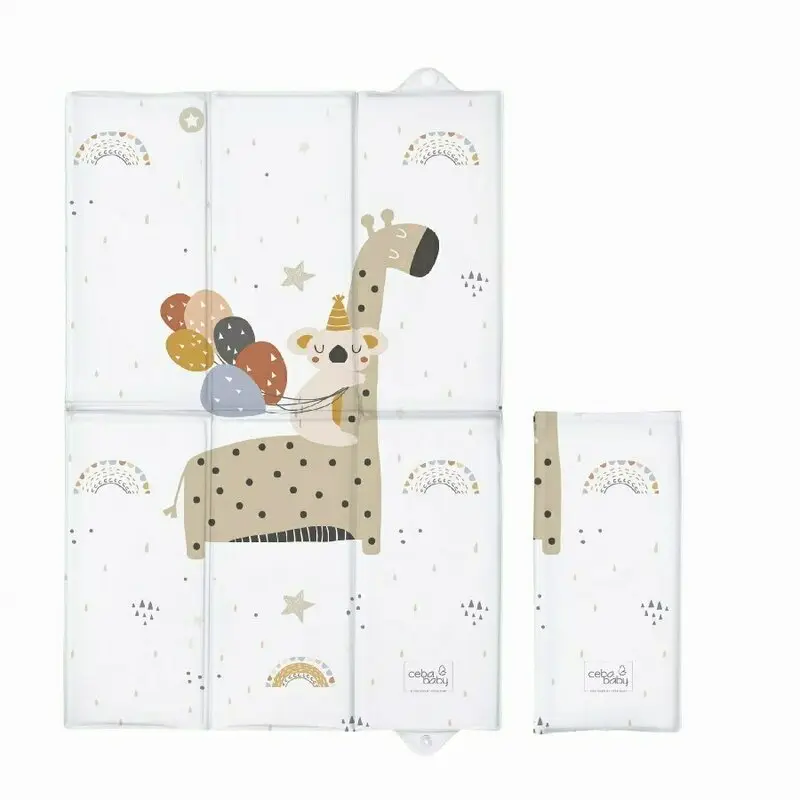Saltea de infasat, Ceba Baby, Pliabila, 60 x 40 cm, Giraffe