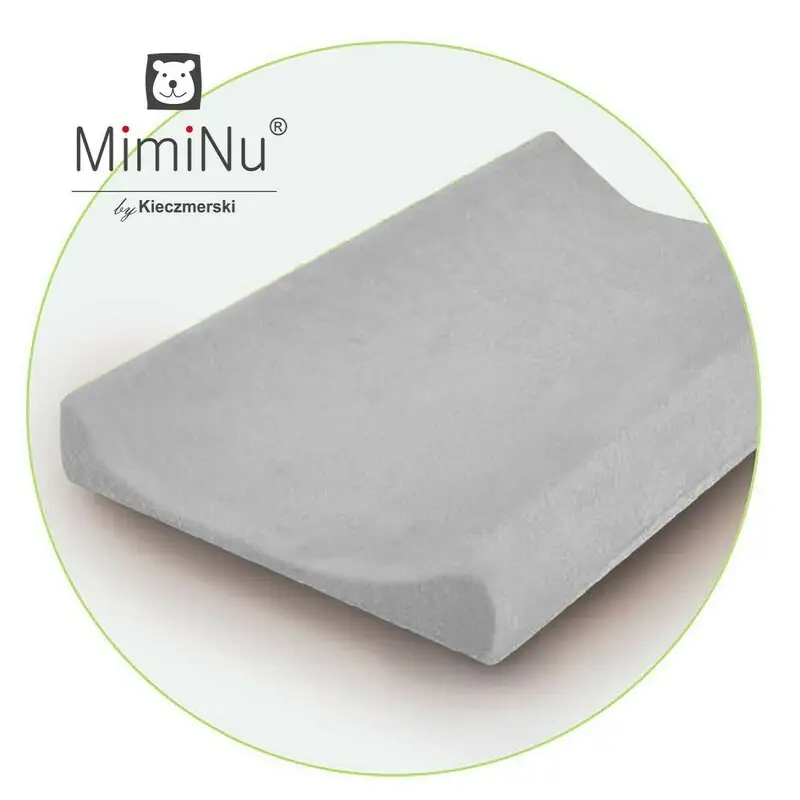 Husa, MimiNu, Universala, Pentru saltea de infasat, Cu elastic, Din Jersey, Material certificat Oeko Tex Standard 100, Gray