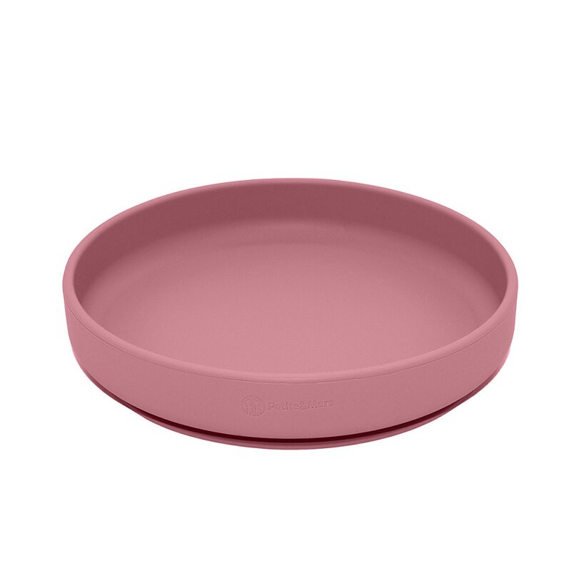 Farfurie, Petite&Mars, Take&Match, Din silicon, Cu ventuza, Fara BPA, 6 luni+, 400 ml, Roz