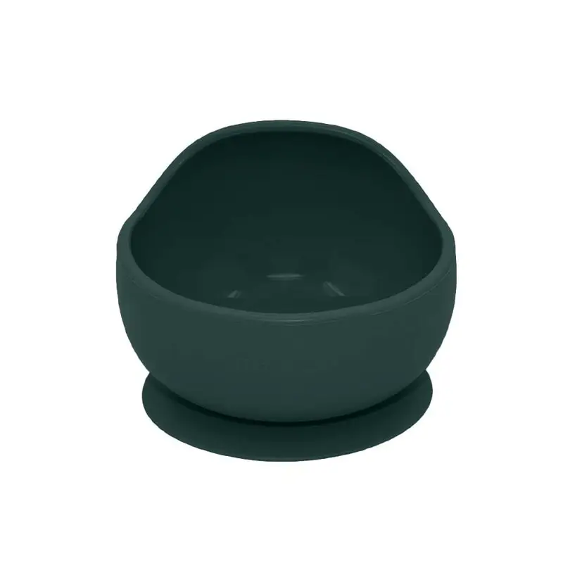 Bol, Petite&Mars, Take&Match, Din silicon, Cu ventuza, Fara BPA, 6 luni+, 350 ml, Verde Inchis