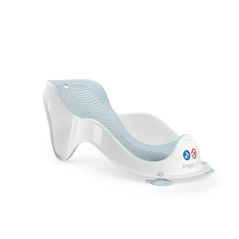 Mini suport de baie, Angelcare, Cu forma ergonomica, Pentru cazi de adulti sau de bebe, 0 luni+, Light Aqua