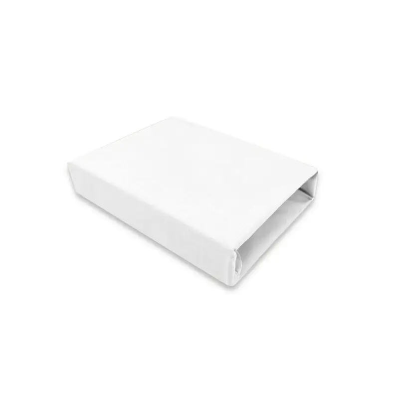 Cearceaf cu elastic, Qmini, Pentru patut leagan sau patut co-sleeper, Dimensiune 90x40 cm, Din bumbac jersey, Material certificat Oeko Tex Standard 100, White