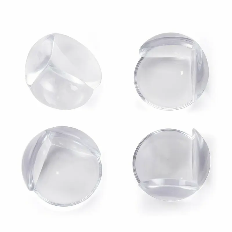 Set protectIi, Feedo, Pentru colturi ascutite, Usor de instalat, 3.6 x 3.6 x 2.7 cm, 4 bucati, Transparent