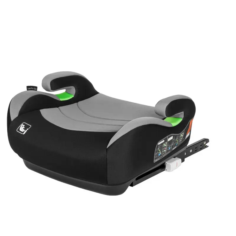 Inaltator auto, Lionelo, Luuk Fix I-size, 125- 150 cm, Instalare cu sistem Isofix si centura de prindere, Cu husa detasabila, Conform cu standardul european de securitate ECE R129, Gri