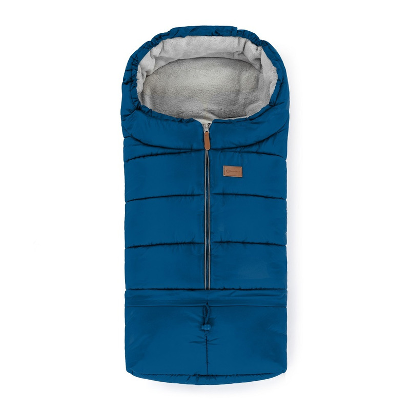 Sac de iarna, Petite&Mars, Jibot, Pentru carucior, landou sau scaun auto, 100x48 cm, Impermeabil, Cu elemente reflectorizante, Extensibil, 3 in 1, Albastru