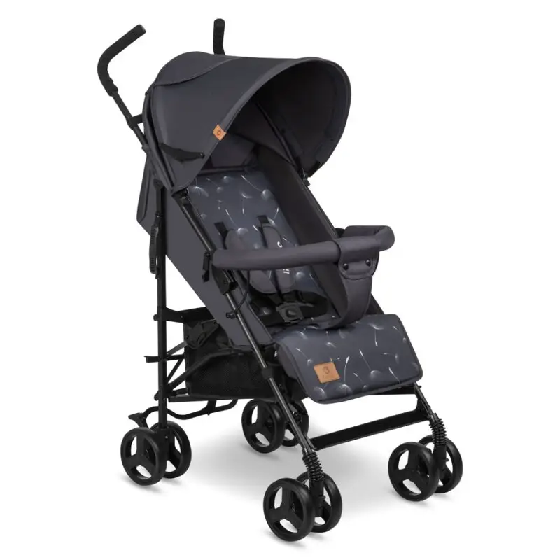 Carucior sport, Lionelo, Elia, Cu plasa de tantari, Suport de picioare reglabil, Spatar ajustabil in 4 pozitii, Capotina XXL, Pliere tip umbrela, Capacitate 15 kg, 6 luni+, EN 1888, Model papadie, Gri