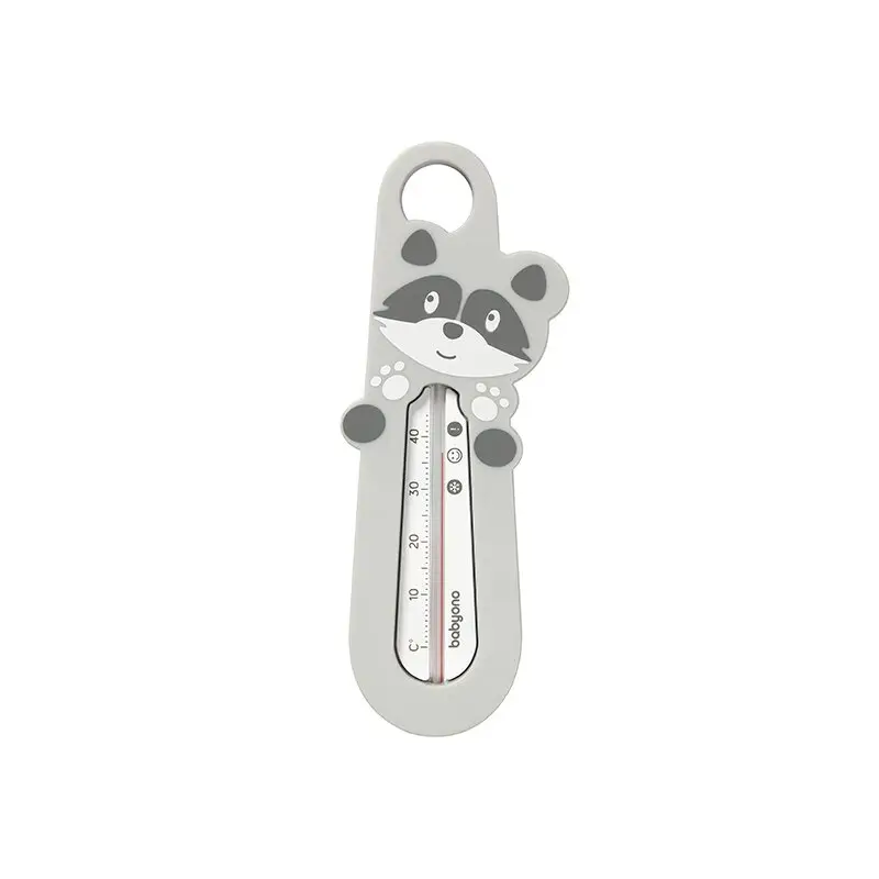 Termometru plutitior de baie, BabyOno, Model panda, Fara mercur, 23x10 cm, Gri