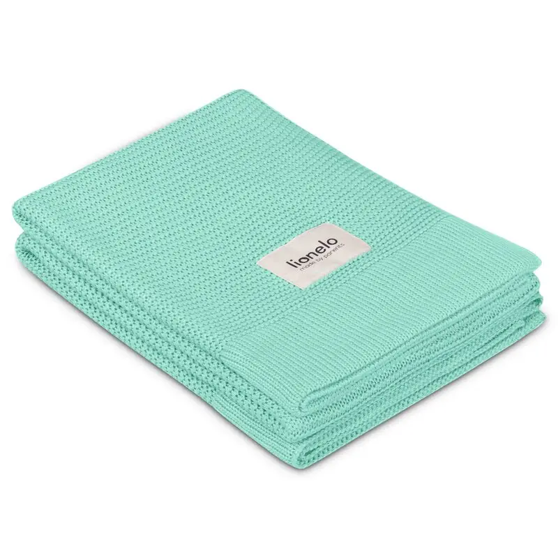 Paturica multifunctionala, Lionelo, Din bambus, Cu proprietati de termoreglare, Antibacteriana, Antifungica, Antialergice, Lavabila la masina de spalat, 100x75 cm, Verde