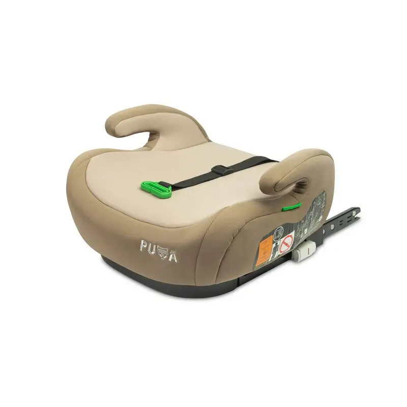Inaltator auto, Caretero, Puma, i-Size, Instalare cu baza Isofix, Cotiere ergonomice, 125-150 cm, Conform cu ECE R129/09, Bej