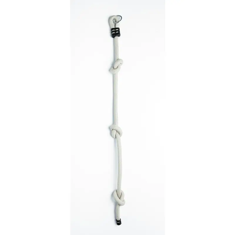 Sfoara de catarat, Dice, Pentru spatiul de joaca, Cu noduri, Pana la 260 cm, Din sfoara impletita de 26 mm, 3 ani+, Beige