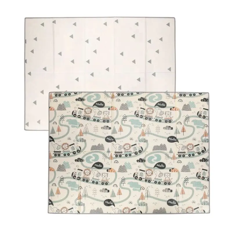 Covoras de joaca, FreeON, Magic Road, Cu doua fete, Pliabil, Protectie impotriva loviturilor, 200x150 cm, 0 luni+, Multicolor