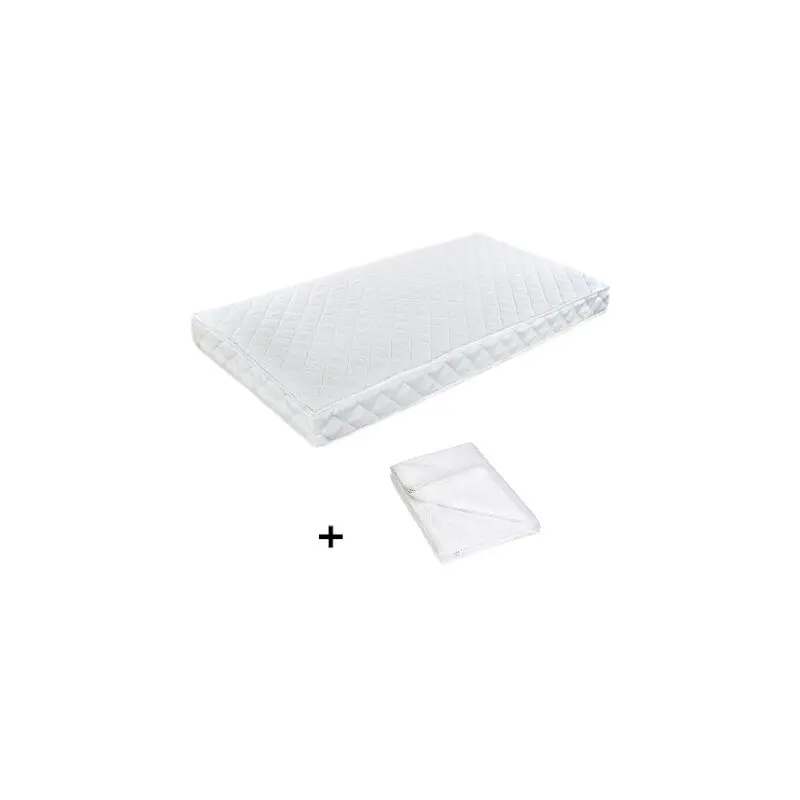 Pachet Saltea patut bebe, Babyneeds, Cocos Confort 120x60x10 cm + Protectie impermeabila
