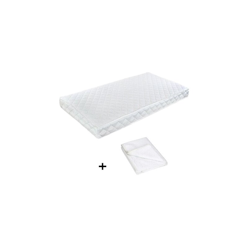 Pachet Saltea patut bebe, Babyneeds, Cocos Confort 140x70x12 cm + Protectie impermeabila