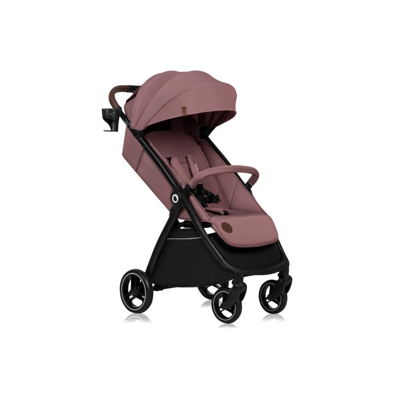 Carucior sport, Lionelo, Ingrid, Capotina impermeabila cu filtru UPF50+, Pana la 22 Kg, Spatar reglabil in 3 pozitii, Include suport pahar si plasa de tantari, Sistem pentru pliere automata, 6 luni+, Roz