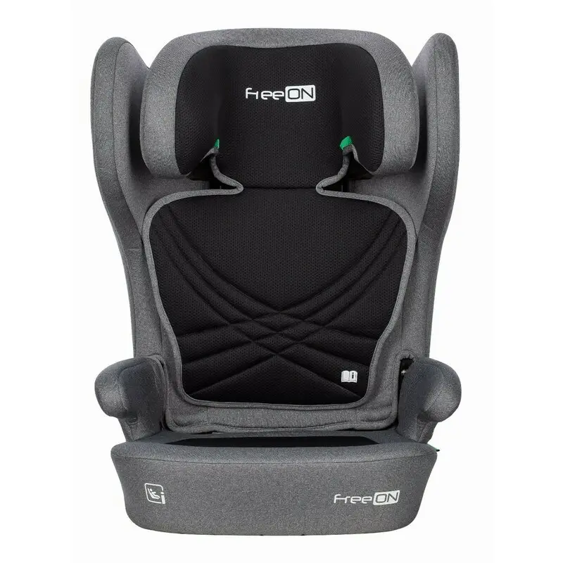 Scaun auto, FreeON, Olymp, I-Size, Cu sistem isofix, Pliabil, 100-150 cm, 4-12 ani, Conform cu standardul european de securitate ECE R129, Grey