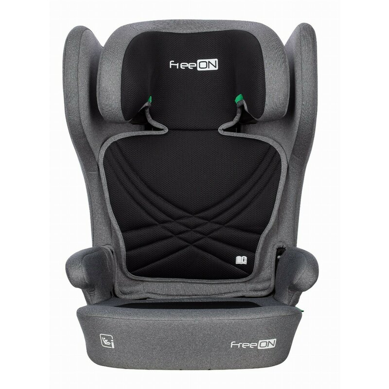 Scaun auto, FreeON, Olymp, I-Size, Cu sistem isofix, Pliabil, 100-150 cm, 4-12 ani, Conform cu standardul european de securitate ECE R129, Grey