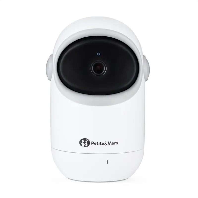 Video monitor, Petite&Mars, Eve 5.0, Ecran HD, Autonomie baterie pana la 16 ore, Raza de actiune 300m, Suport pentru pana la 4 camere, Comunicare bidirectionala, 8 melodii, Activare VOX la voce, Alb