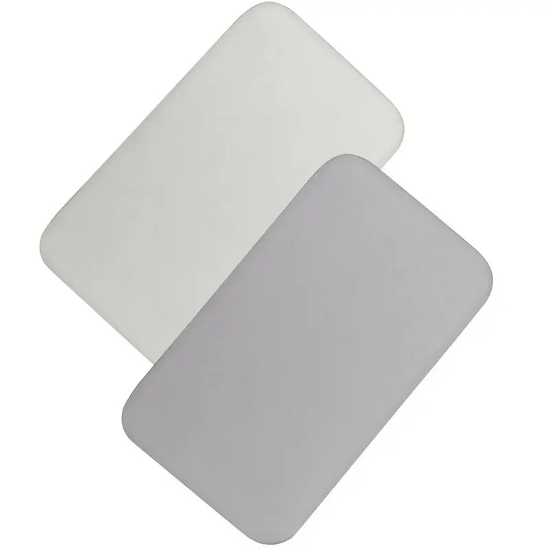 Set cearceafuri cu elastic, Lionelo, 80x42 cm, Pentru co-sleepere, Pentru saltele de max. 10 cm inaltime, Din bambus, Usor de spalat, 30 grade, Fara calcare, Ecologic, Alb/Gri