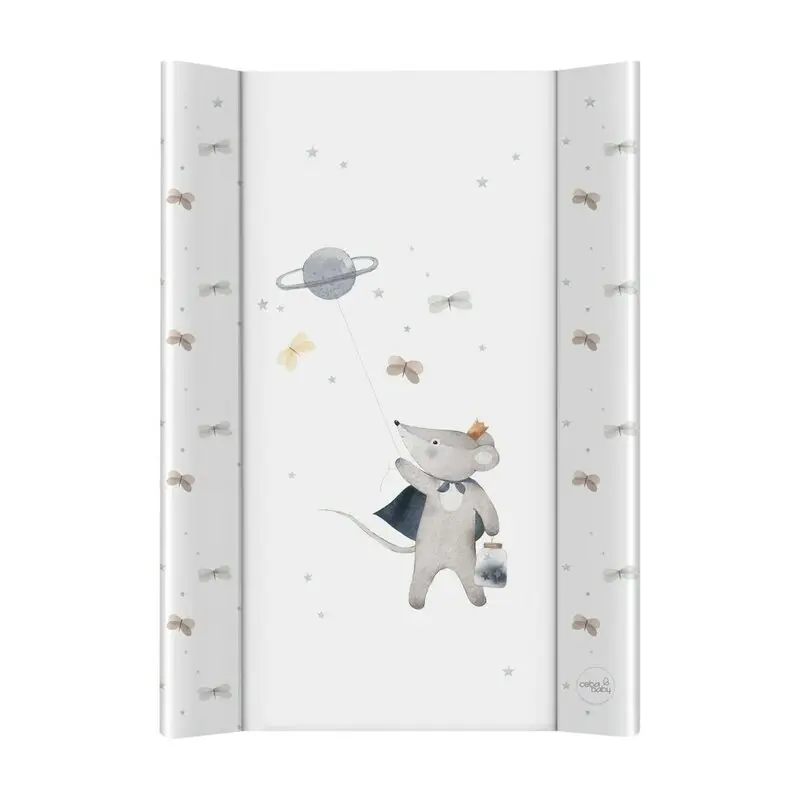 Saltea de infasat, Ceba Baby, Ultra Light, Cu Intaritura, 70x50 cm, Suprafata impermeabila, Pentru comode de infasat sau patuturi, Fara ftalati, 0 luni+, Cosmic Mouse