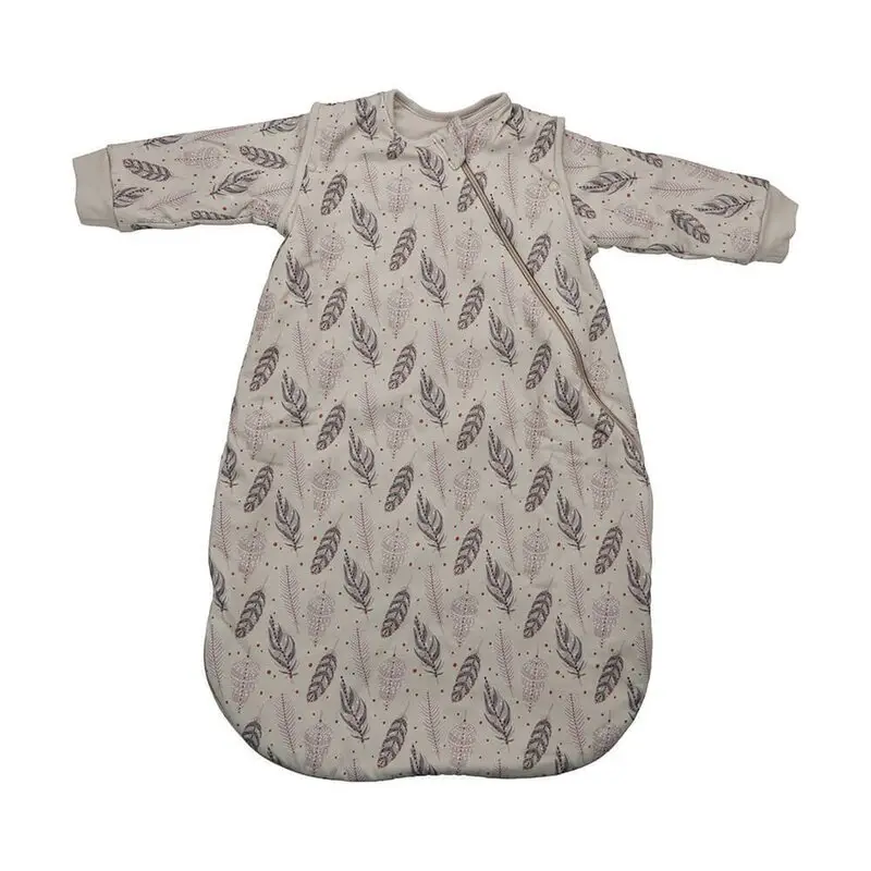 Sac de dormit cu maneci detasabile, Bebe Stars, De iarna, Din bumbac certificat Oeko Tex Standard 100, Cu fermoar, 70 cm, 2.5 Tog, Boho