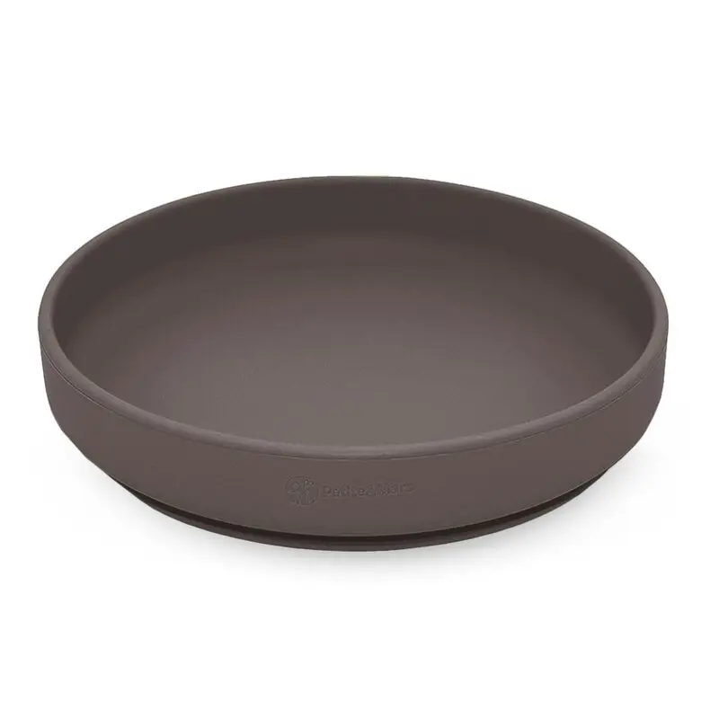 Farfurie, Petite&Mars, Take&Match, Din silicon, Cu ventuza, Fara BPA, Adecvata pentru masina de spalat vase si microunde, Nu absoarbe mirosuri, 6 luni+, 400 ml, Bitter Cocoa, Maro