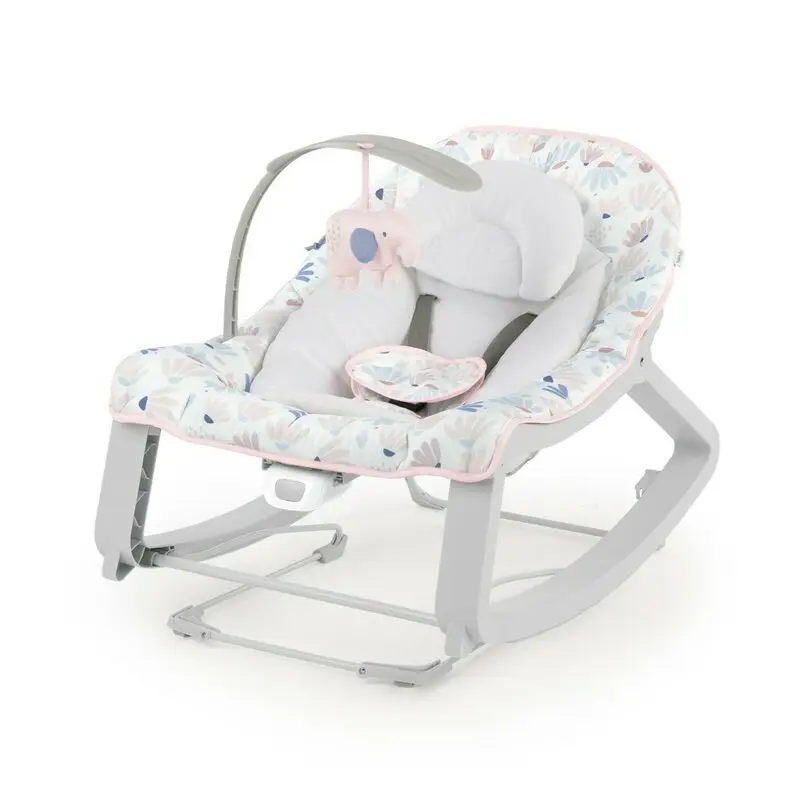 Balansoar, InGenuity, Keep Cozy, 3 in 1, Pana la 18 kg, Cu vibratii, Cu doua pozitii de inclinare, Cu jucarie detasabila, Pink