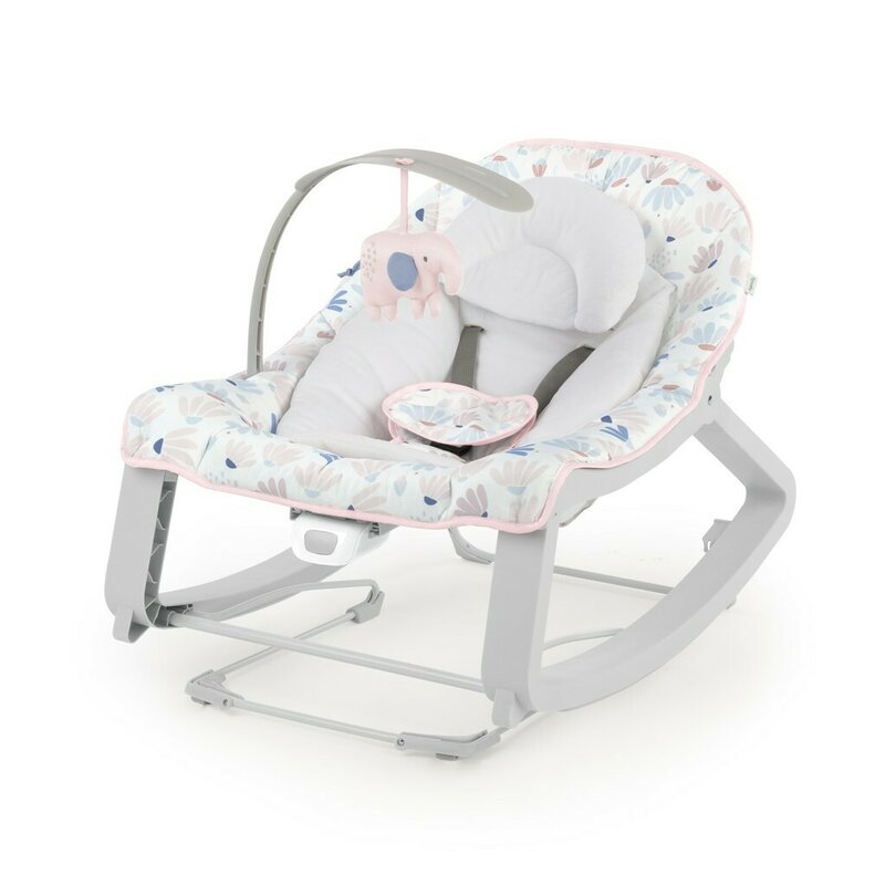 Balansoar, InGenuity, Keep Cozy, 3 in 1, Pana la 18 kg, Cu vibratii, Cu doua pozitii de inclinare, Cu jucarie detasabila, Pink