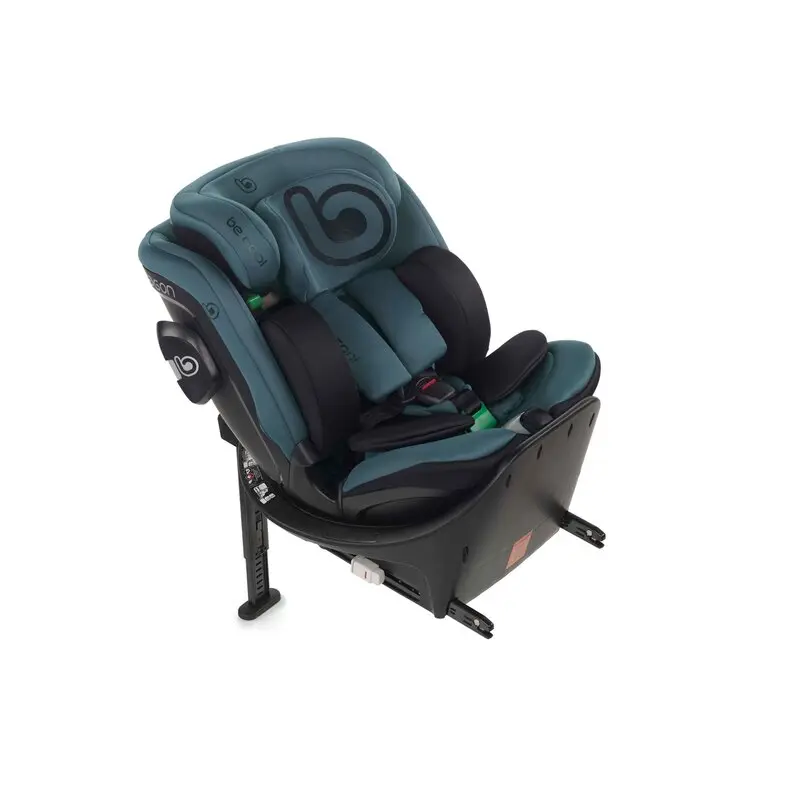 Scaun auto, Be Cool, Wagon I-Size, Rotire 360 grade, 40 - 150 cm, 0 - 36 kg, Cu Isofix si picior stabilizator, Cu protectie laterala de siguranta, Conform cu standardul european de securitate ECE R129, Petrol