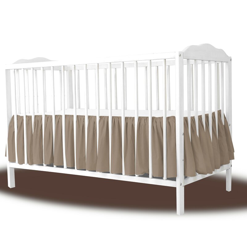 Volanas pentru saltea de patut, MimiNu, 120x60 cm, Din bumbac certificat Oeko Tex Standard 100, Colectia Royal, Mocha