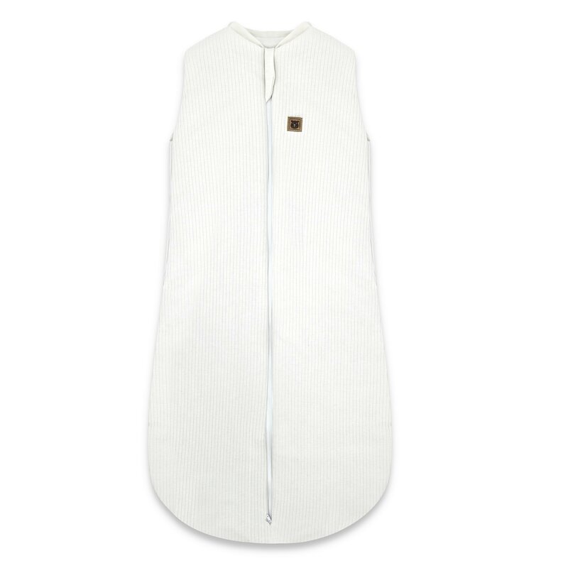 Sac de dormit, MimiNu, Premium, Din bumbac interlock, Materiale certificate Oeko Tex Standard 100, Cu fermoar, 3 - 12 luni, 2.5 Tog, Soft Ecru