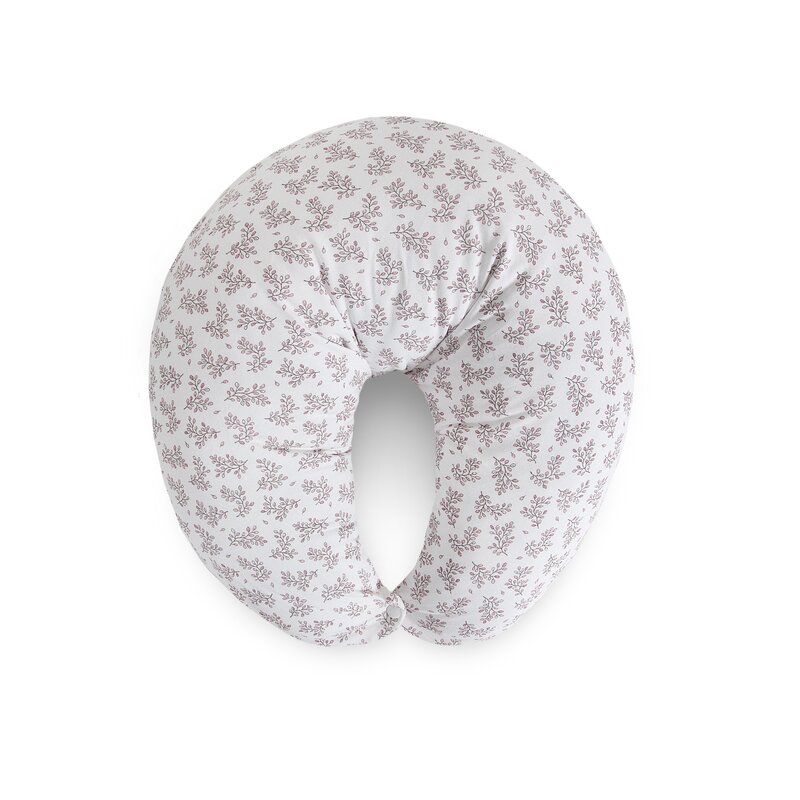 Perna pentru alaptat, Ceba Baby, Husa detasabila din bumbac, Cu puf siliconizat, 150x60x37 cm, Oeko-Tex Standard 100, Basic Hoya