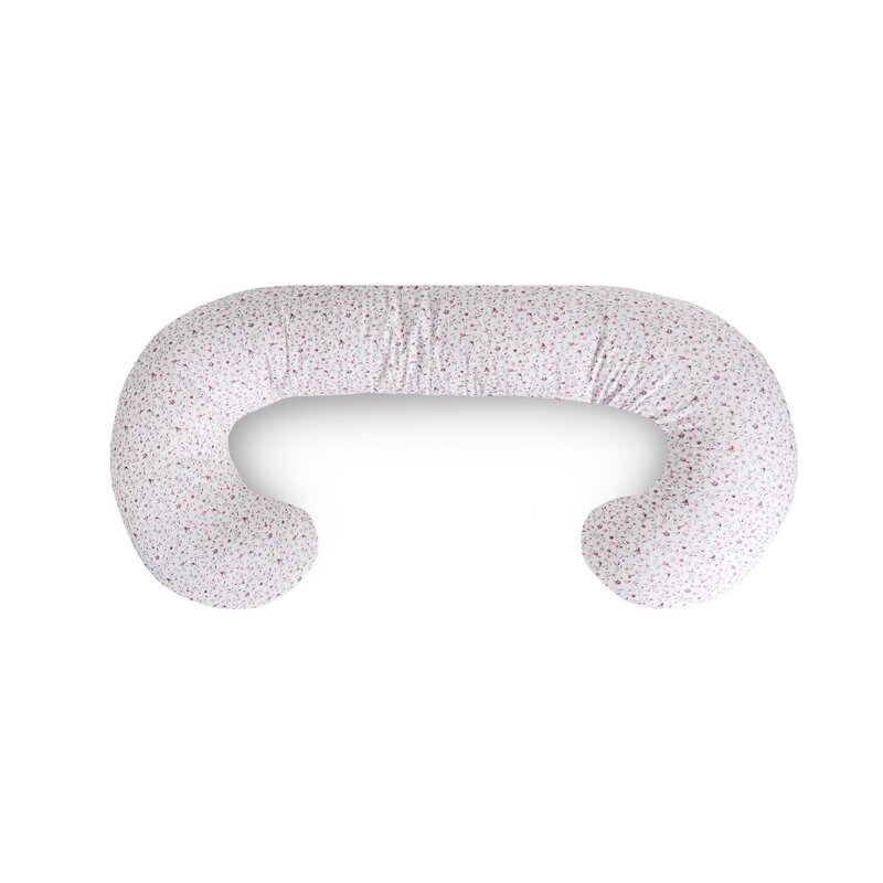 Perna multifunctionala, Ceba Baby, Pentru dureri de spate, somn confortabil si alaptat, Cu bile de silicon si microperle, Husa detasabila din bumbac, 300x30 cm, Oeko-Tex Standard 100, Forget-me-not