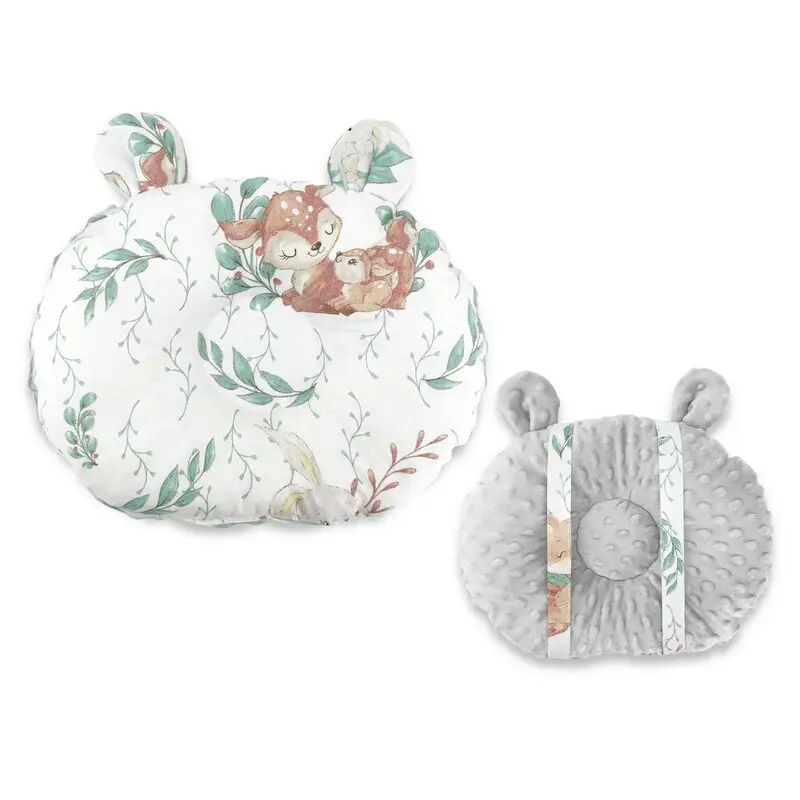 Perna bebelusi, MimiNu, Ursulet, Multifunctionala, Cu doua fete, Tesatura pufoasa minky si bumbac, Materiale certificate Oeko Tex Standard 100, Minky Lulu Natural