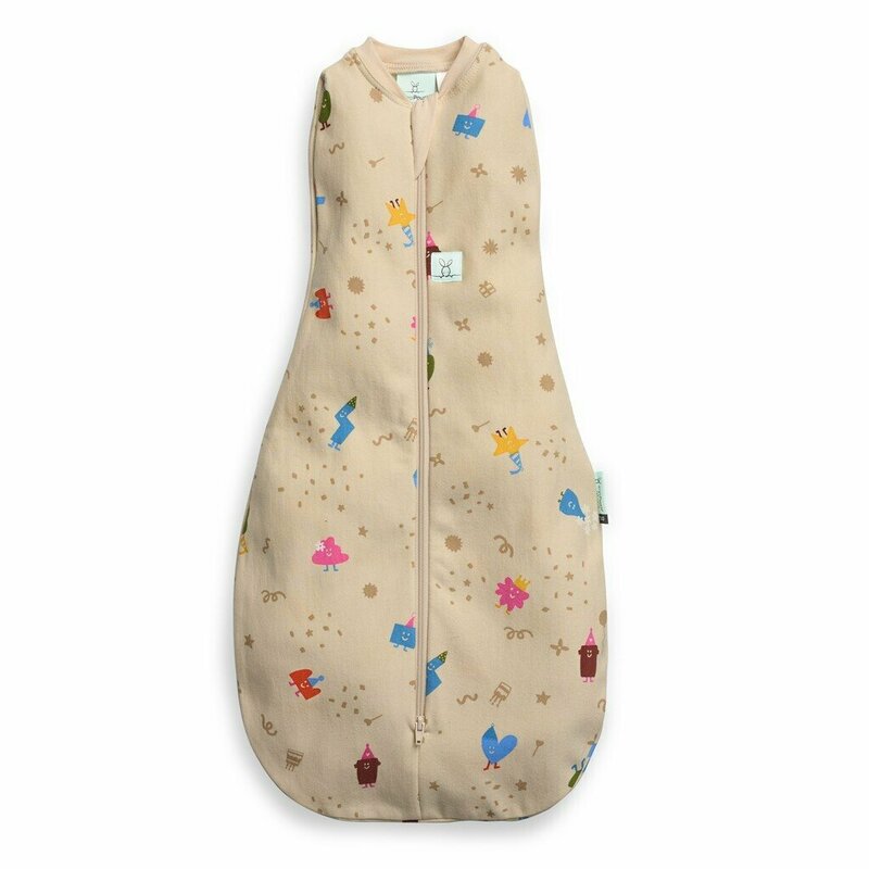 Sistem de infasat si sac de dormit, ErgoPouch, 2 in 1, 6-12 luni, 8-10 kg, TOG 1, Bumbac organic, Fermoar bidirectional, Transformabil, Lavabil la masina, Certificat non-toxic, Premiat in Australia, Multicolor