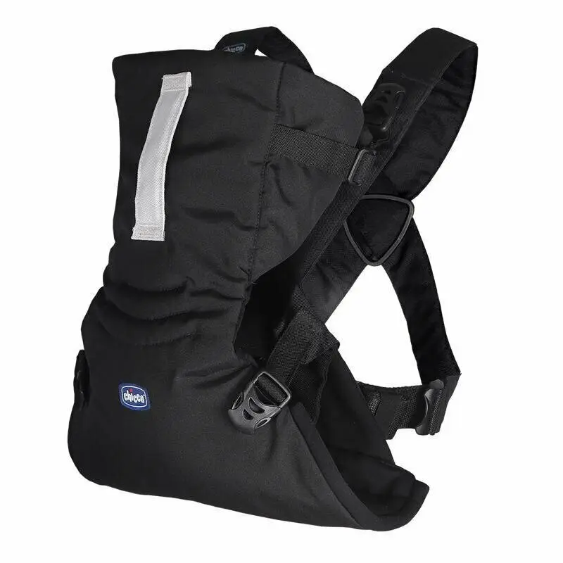 Marsupiu ergonomic pentru bebelusi, Chicco, Easy Fit, 0-9 kg, Pozitia M, Amplasare cu fata spre parinti sau spre mediul inconjurator, Suport cap si gat, Negru