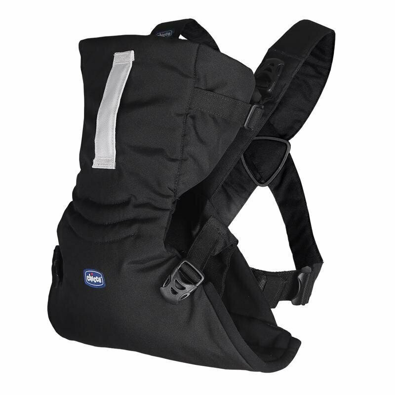 Marsupiu ergonomic pentru bebelusi, Chicco, Easy Fit, 0-9 kg, Pozitia M, Amplasare cu fata spre parinti sau spre mediul inconjurator, Suport cap si gat, Negru