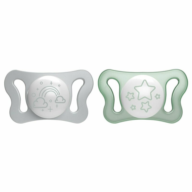 Set 2 suzete bebelusi, Chicco, Physio Forma, Silicon moale, Fara BPA, Sterilizabil la microunde, 0-2 luni, Verde