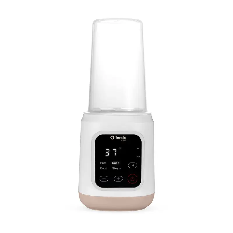 Incalzitor biberoane, Lionelo, ThermUp 3.0, 6 in 1, Incalzire, Decongelare, Sterilizare, Mentinerea temperaturii, 400 W, 35-100°C, Panou de comanda tactil, Fara BPA, Oprire automata, Placa de incalzire din teflon, Alb