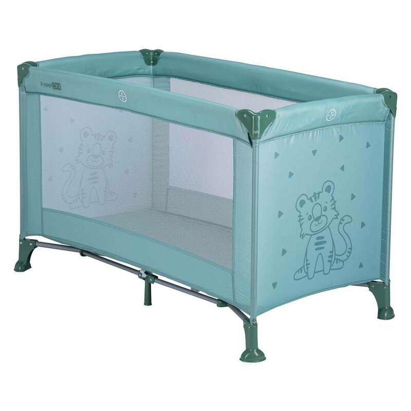 Patut pliant, FreeON, Nap, Cu un nivel, 120x60 cm, Green