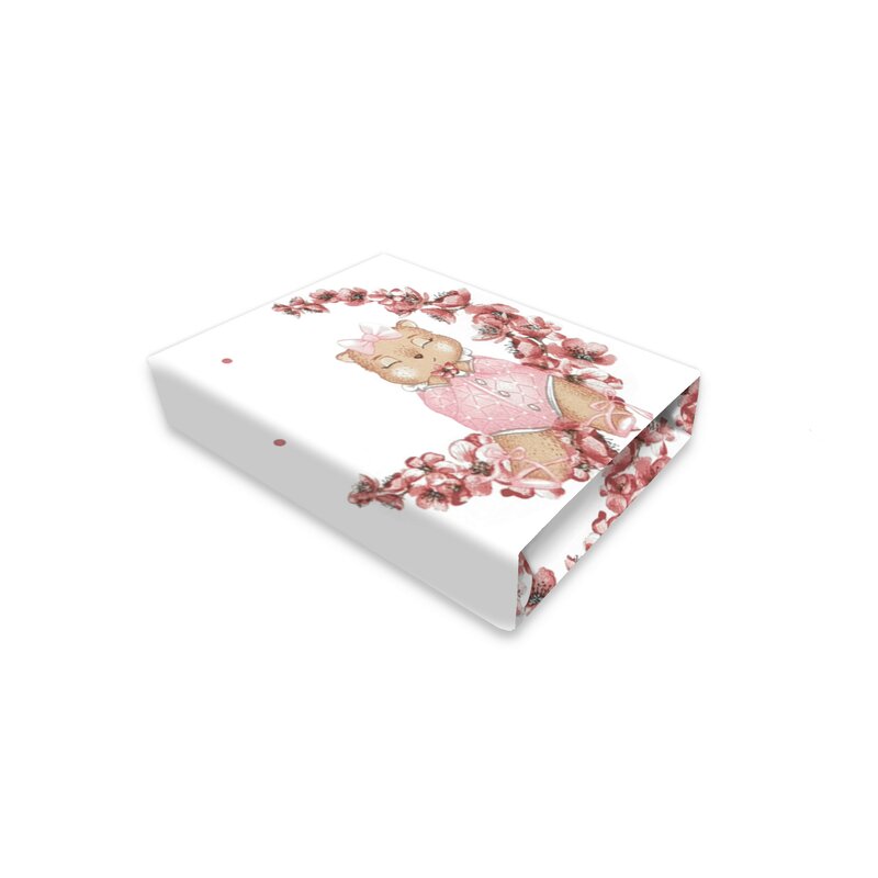 Cearceaf cu elastic, MimiNu, Pentru patut co-sleeper, Aurora, Dimensiune 76 x 43 cm, Din bumbac certificat Oeko Tex Standard 100, Design, Betty
