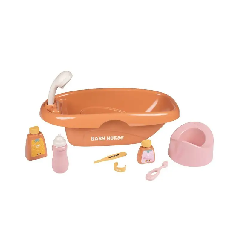 Set de baie pentru papusi, Smoby, Nurse bath, Cu accesorii