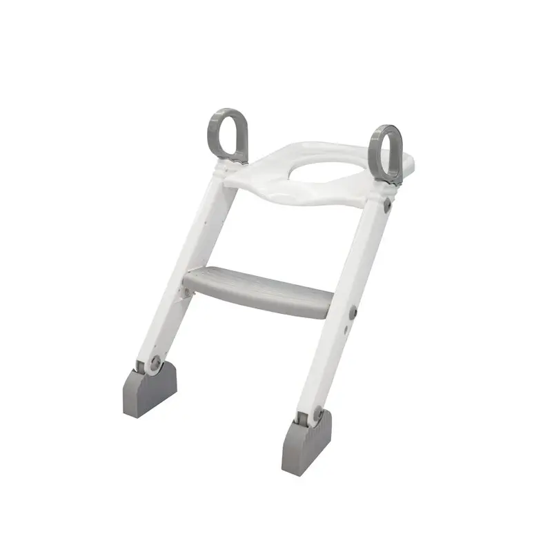 Reductor cu scarita, BabyTrold, Pentru toaleta, Sezut ergonomic, 40x40x37 cm, Alb