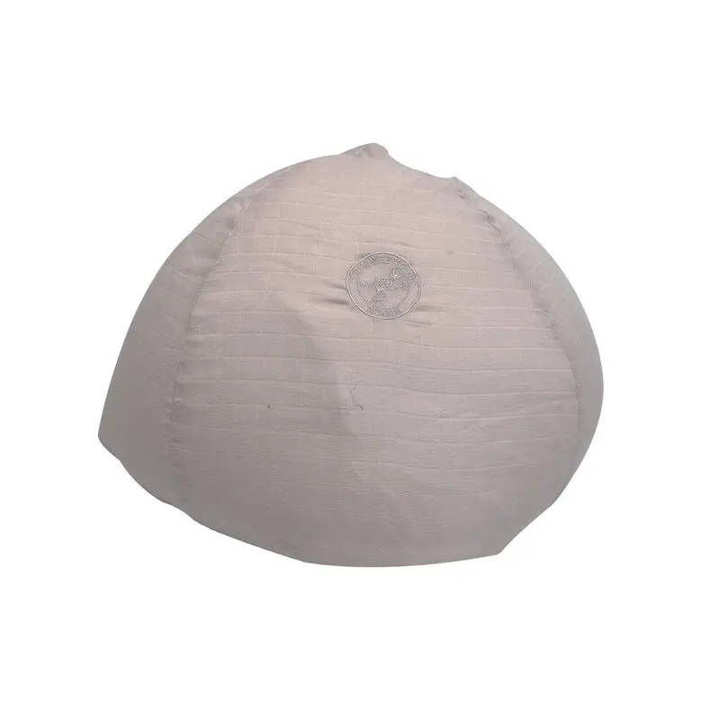 Fotoliu puf, BabyTrold, Markland Pure, Din muselina, Umplutura cu bilute, Husa detasabila, 12 luni+, 30 x 50 cm, Gri