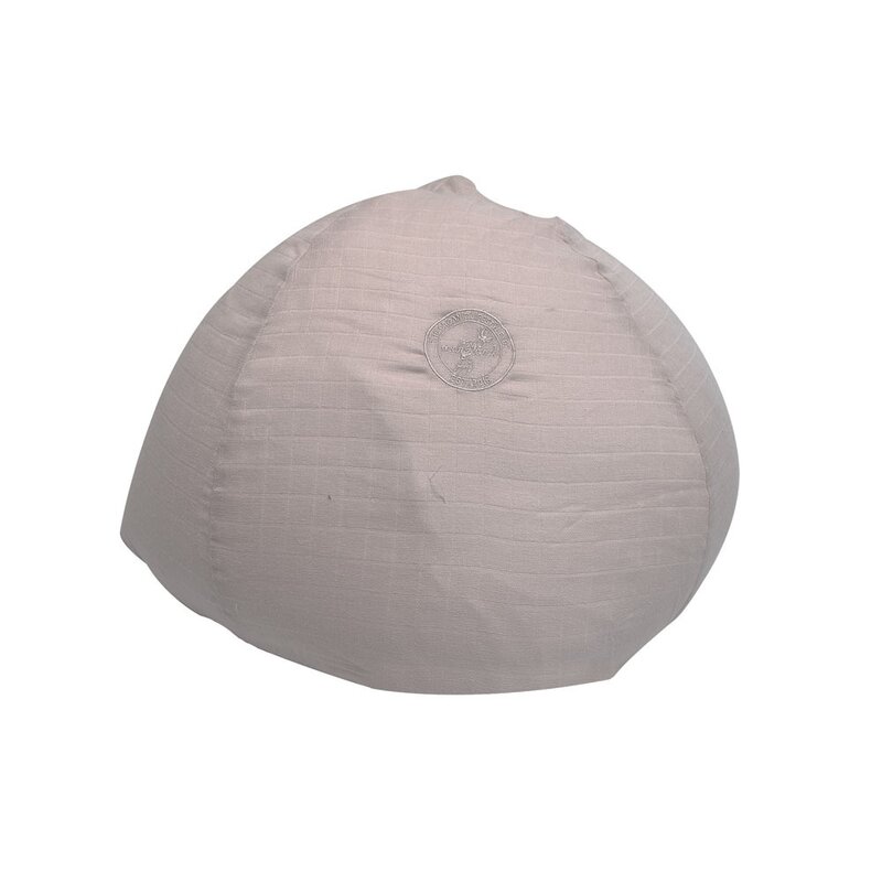 Fotoliu puf, BabyTrold, Markland Pure, Din muselina, Umplutura cu bilute, Husa detasabila, 12 luni+, 30 x 50 cm, Gri