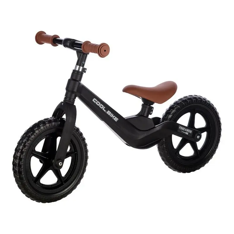 Bicicleta fara pedale, Free2Move, Cool Bike, Cu ghidon si sa reglabile, Roti din EVA, Pana in 30 Kg, Roti 12 inch, 24 luni+, Black