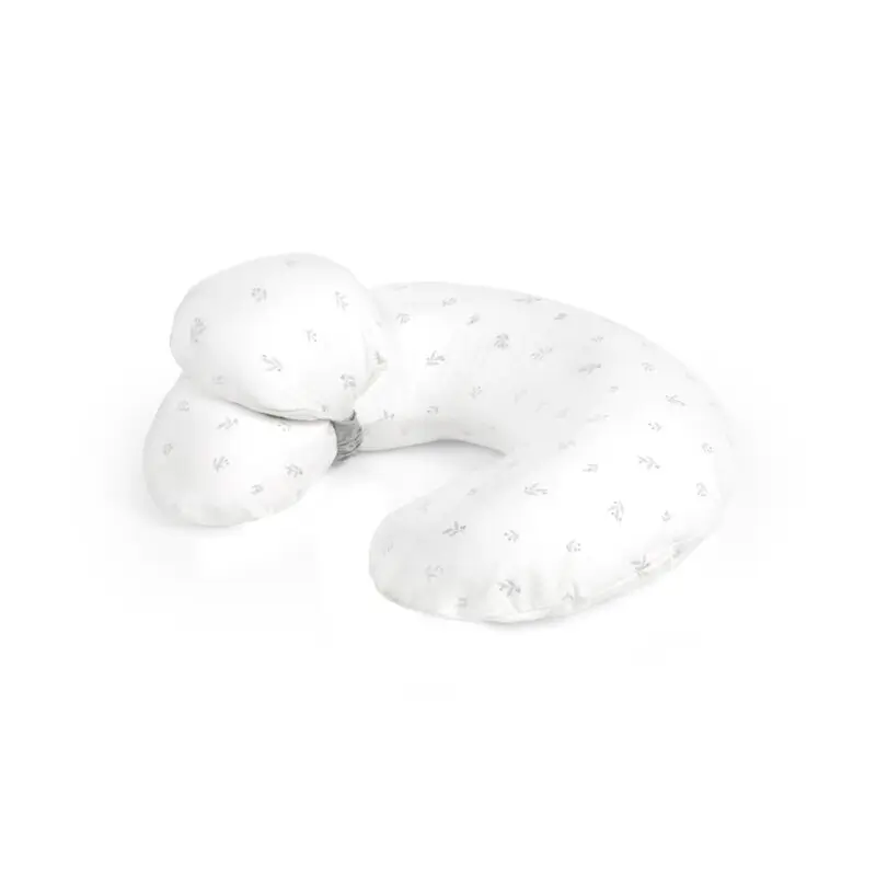 Perna pentru alaptare, Jane, Ergonomica, Cu husa detasabila, lavabila si pernuta suplimentara, Umpluta cu bilute din poliester, Mist