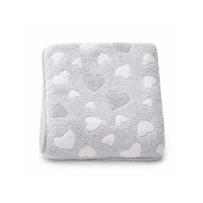 Paturica bebe, New Baby, 80x90 cm, Pufoasa, Grey Heart