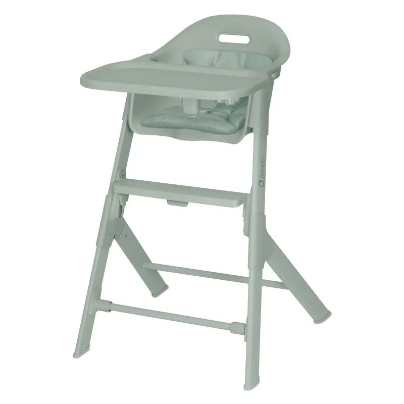 Scaun de masa, Lionelo, Beny, Suport de picioare si tavita ajustabile in 2 pozitii, Insertie moale, Centuri in 3 puncte, Asamblare rapida, Sustine 15 kg, 6 luni+, Verde